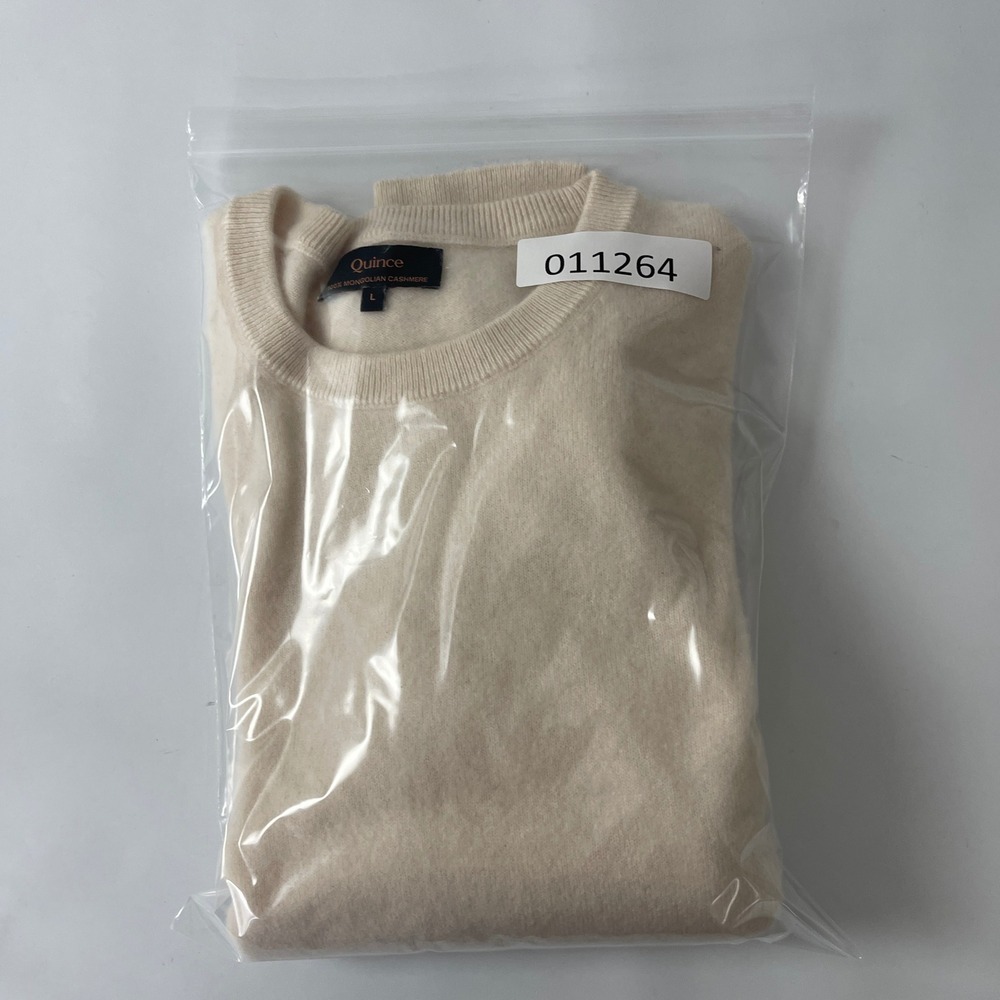 Quince Sweater Womens L Cream Mongolian Cashmere Soft Luxury Cozy Cabin - Picture 7 of 7